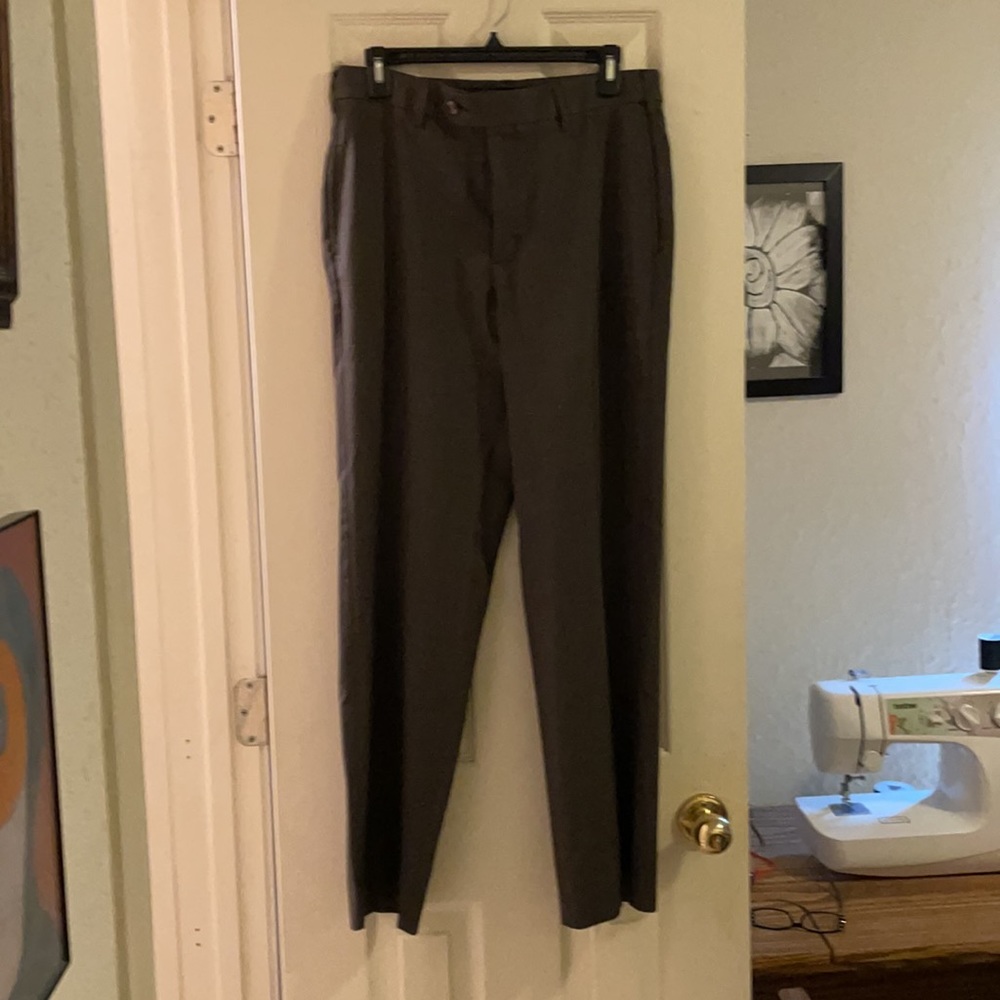 Men's Savane Crosshatch Pleated Dress Pants